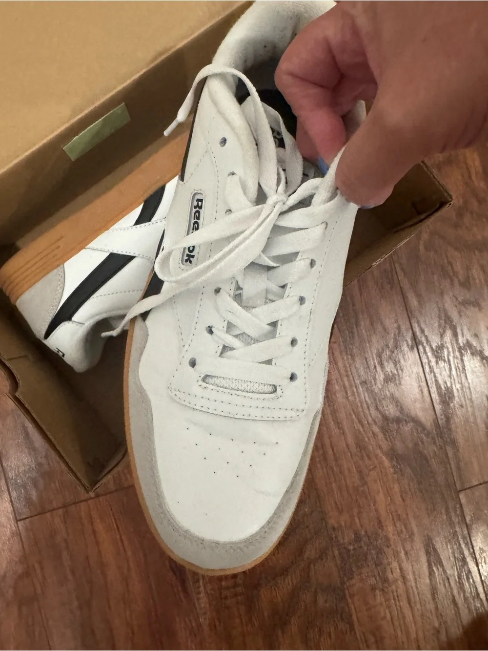 Reebok Women’s  White & Gum Low-Top Sneakers